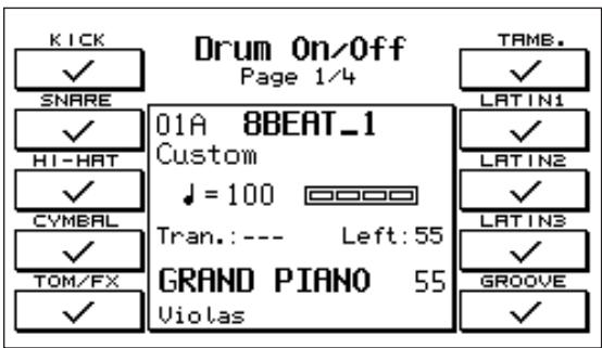 KETRON X4 - Pour passer à la Page 2 du menu Arrange Mode appuyez sur Page >: - 3