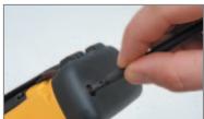 TRIMBLE NOMAD 900G - Accès aux prises d'extension et utilisation - 1