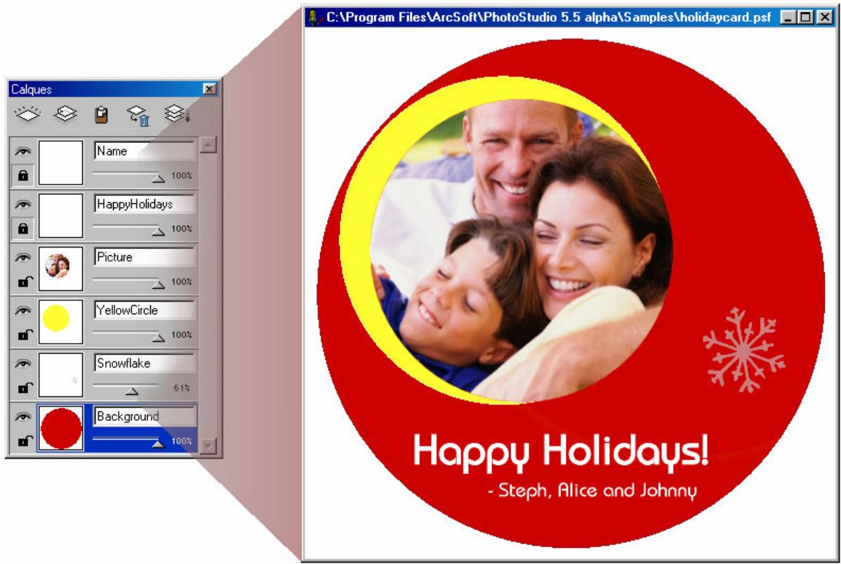ARCSOFT PHOTOSTUDIO - La palette Calques - 1