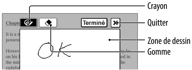 COMPAQ PRS-350 - Tapez sur un signet ou un mot en surbrillance  [par dessin] ou [par clavier]. - 1