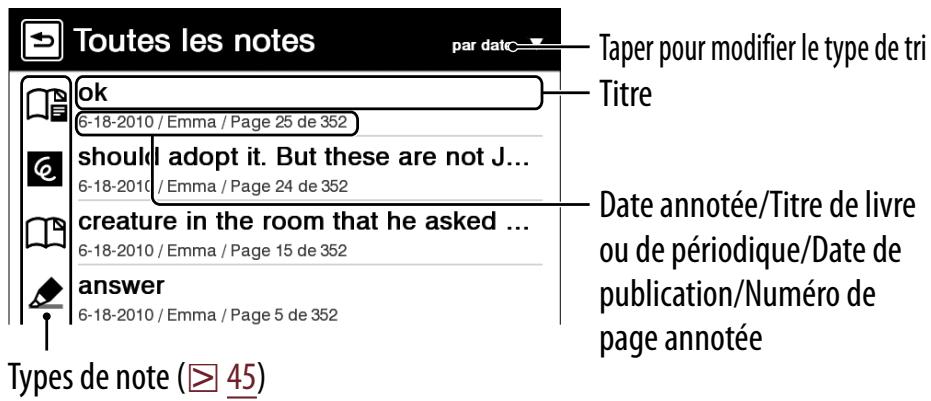 COMPAQ PRS-350 - Recherche de notes dans tous les contenus - 1