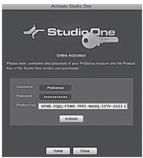 PRESONUS FIRESTUDIO MOBILE - Activation en ligne de Studio One Artist - 1