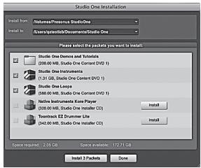 PRESONUS FIRESTUDIO MOBILE - Installation du contenu fourni avec Studio One Artist - 1