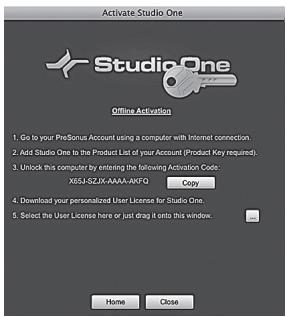 PRESONUS FIRESTUDIO MOBILE - Activation hors ligne de Studio One Artist - 1