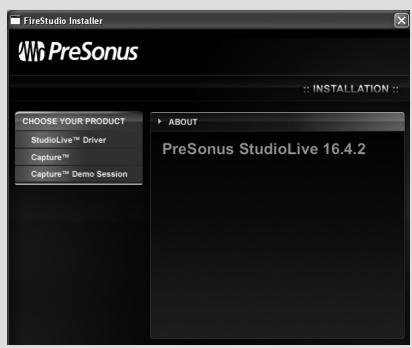 PRESONUS STUDIOLIVE 16.4.2 - Installation sous Windows - 1