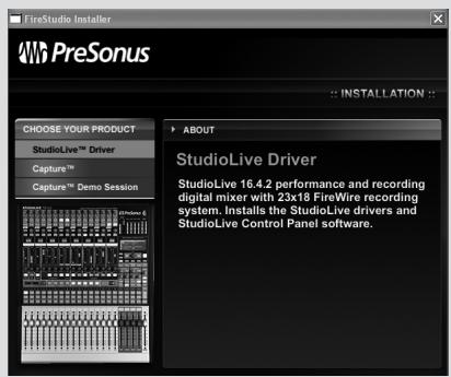 PRESONUS STUDIOLIVE 16.4.2 - Installation sous Windows - 3