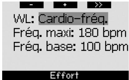 UWATEC GALILEO SOL - Effort (défaut : cardio-fréq) - 1