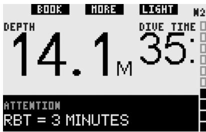 UWATEC GALILEO SOL - RBT = 3 minutes (défaut : les deux) - 3