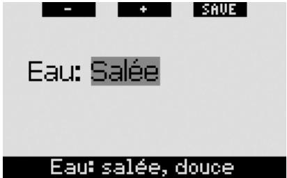 UWATEC GALILEO SOL - Type d'eau (par défaut : eau salée) - 1