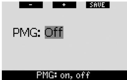 UWATEC GALILEO SOL - PMG (défaut : OFF) - 1
