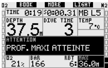 UWATEC GALILEO SOL - Profondeur maxi - 3
