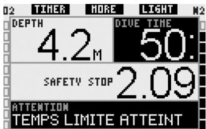 UWATEC GALILEO SOL - Temps en plongée et temps de demi-tour (par défaut : OFF) - 5