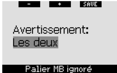 UWATEC GALILEO SOL - Palier MB ignore (par défaut : les deux) - 1