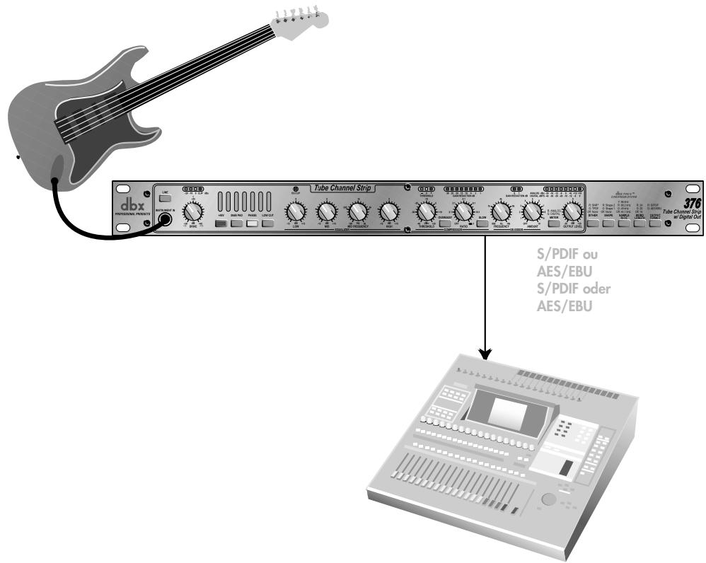DBX 376 - Connexion à une console de mixage - 1