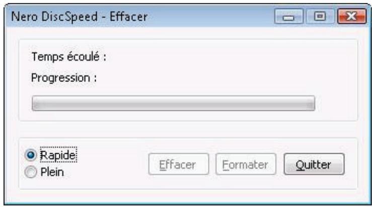 NERO DISCSPEED - Effacer un disque - 1