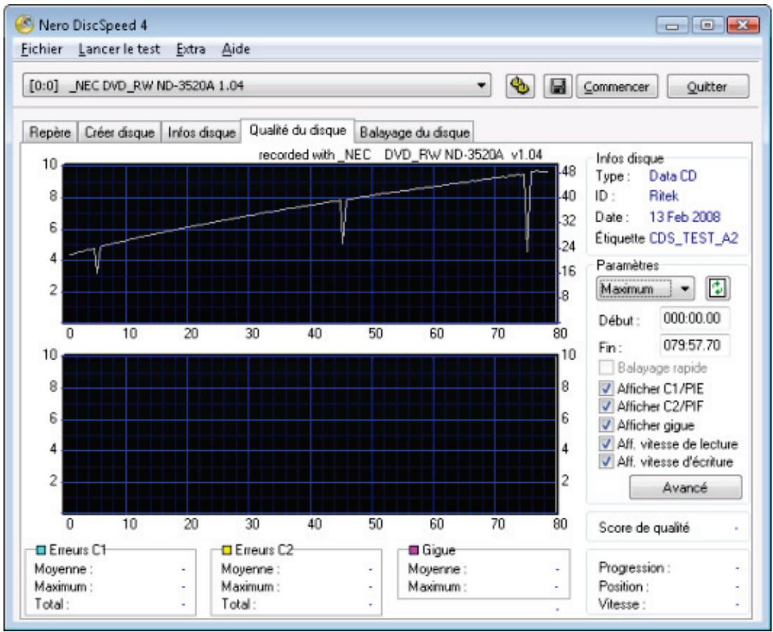 NERO DISCSPEED - Test Qualité - 4