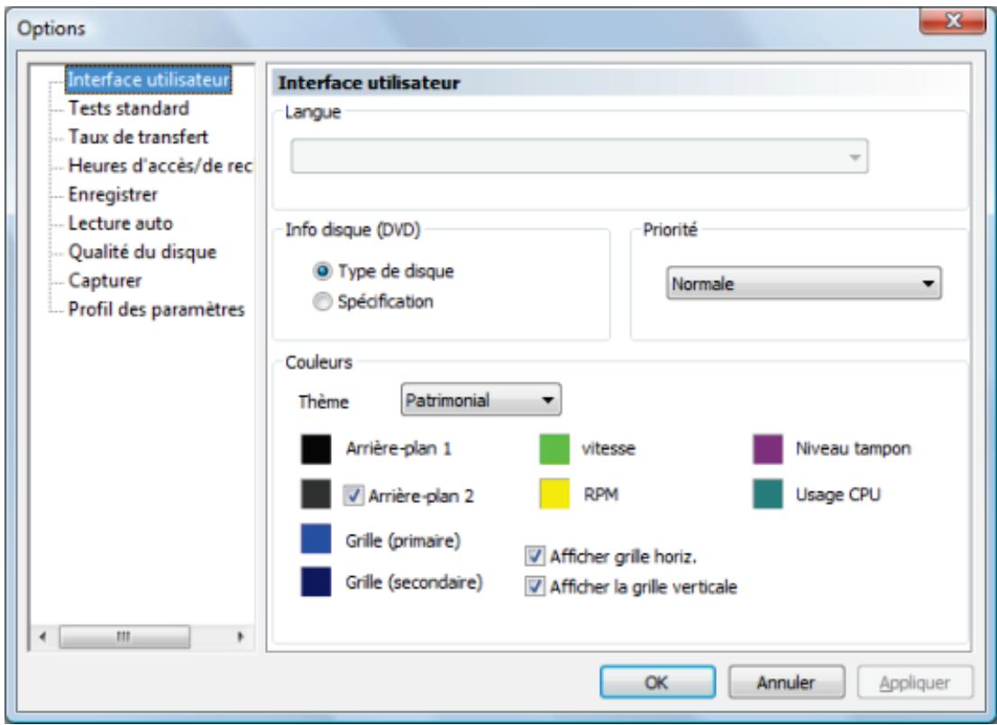 NERO DISCSPEED - Option de l'arborescence Interface utilisateur - 1
