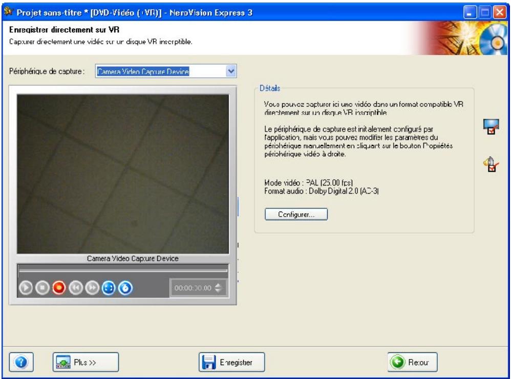 NERO VISION EXPRESS 3 - Création d'un DVD-Video (VR) directement à partir d'une source de capture - 2