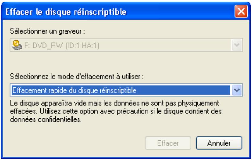 NERO VISION EXPRESS 3 - Bouton 'Effacer le disque' - 2