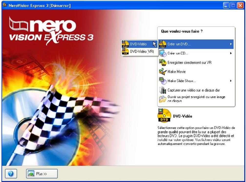 NERO VISION EXPRESS 3 - Demarrage d'un projet video - 1