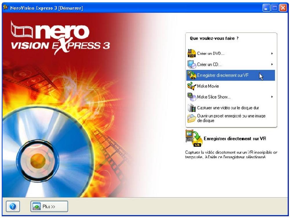 NERO VISION EXPRESS 3 - Création d'un DVD-Video (VR) directement à partir d'une source de capture - 1