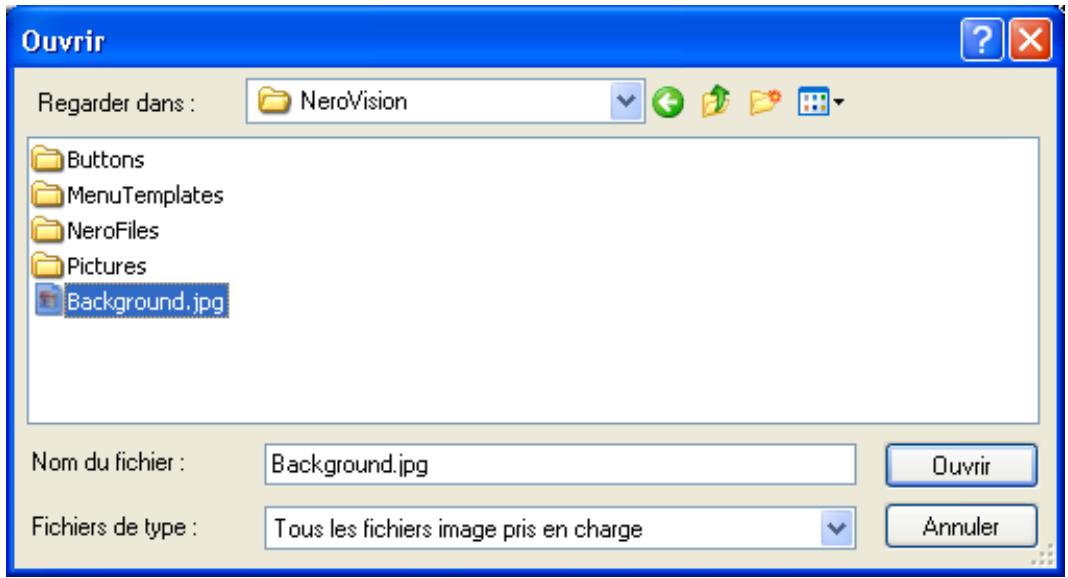 NERO VISION EXPRESS 3 - Etape 2 - Image et couleur de fond : - 2