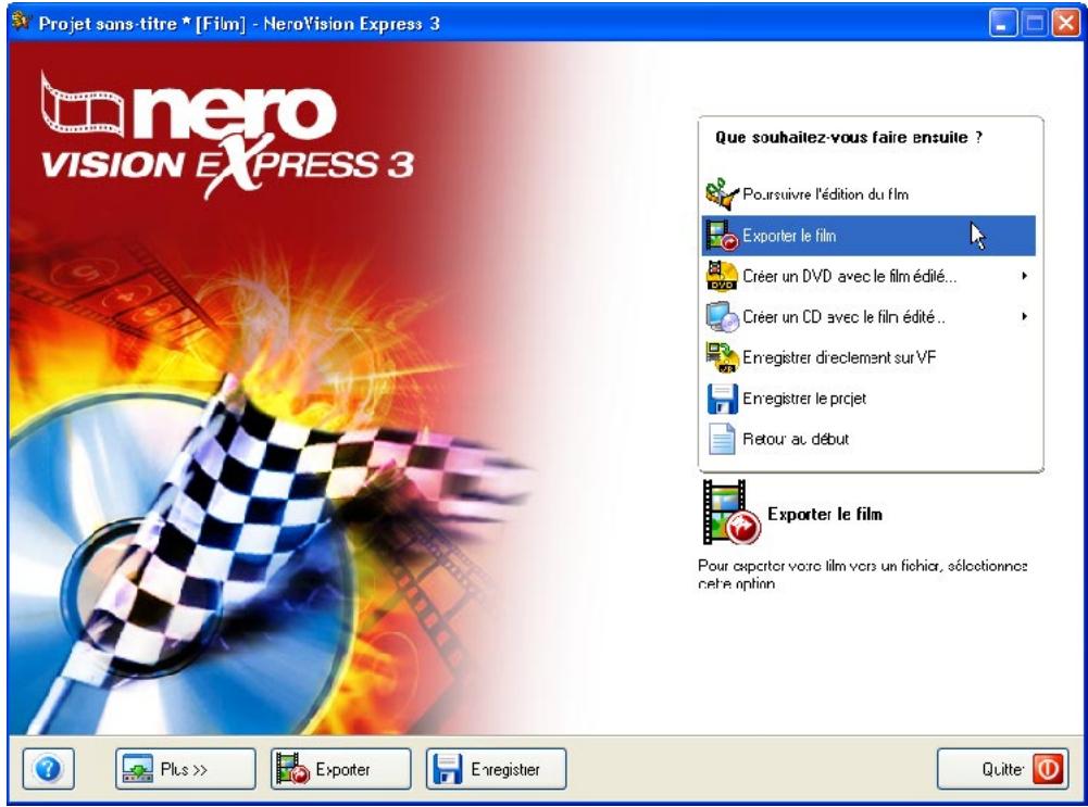 NERO VISION EXPRESS 3 - Exportation du film - 1