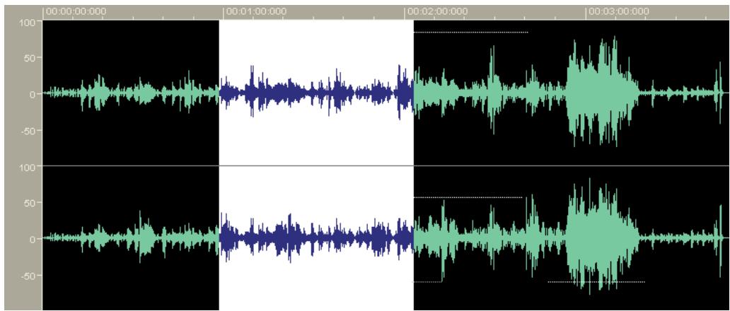 NERO WAVE EDITOR 2 - Sélection de parties de fichiers audio - 1