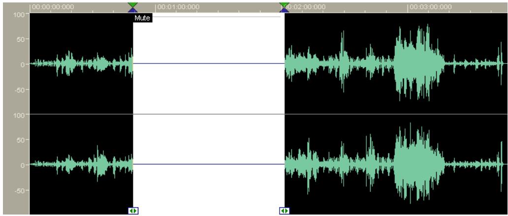 NERO WAVE EDITOR 2 - Remplacement par un silence - 1