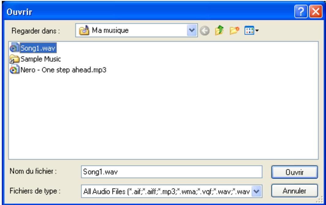 NERO WAVE EDITOR 2 - Inserer un fichier audio - 2