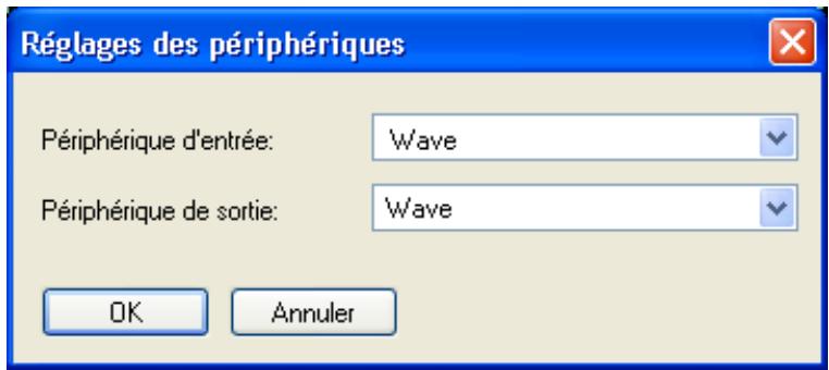 NERO WAVE EDITOR 2 - Sélection des péripériques d'entrées et des sorties - 1