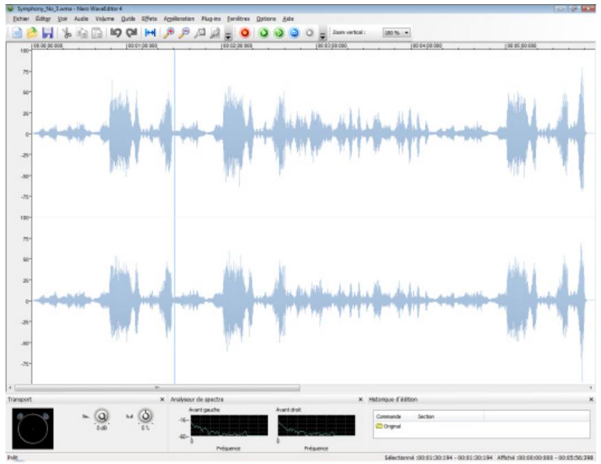 NERO WAVE EDITOR 9 - Écran principal - 1