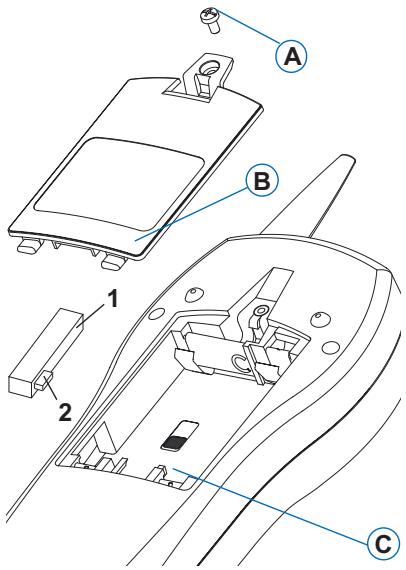 HAGER TEBIS TX100 - Mise en place des piles ou batteries - 1