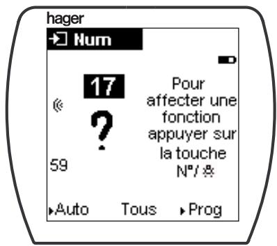 HAGER TEBIS TX100 - Numérotation d'une entrée et affectation d'une fonction - 1