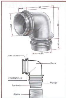 ALDES VMP H - Coude piquage équre 0.80mm - 1