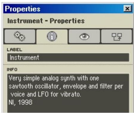 NATIVE INSTRUMENTS REAKTOR 5 - La page Info - 1