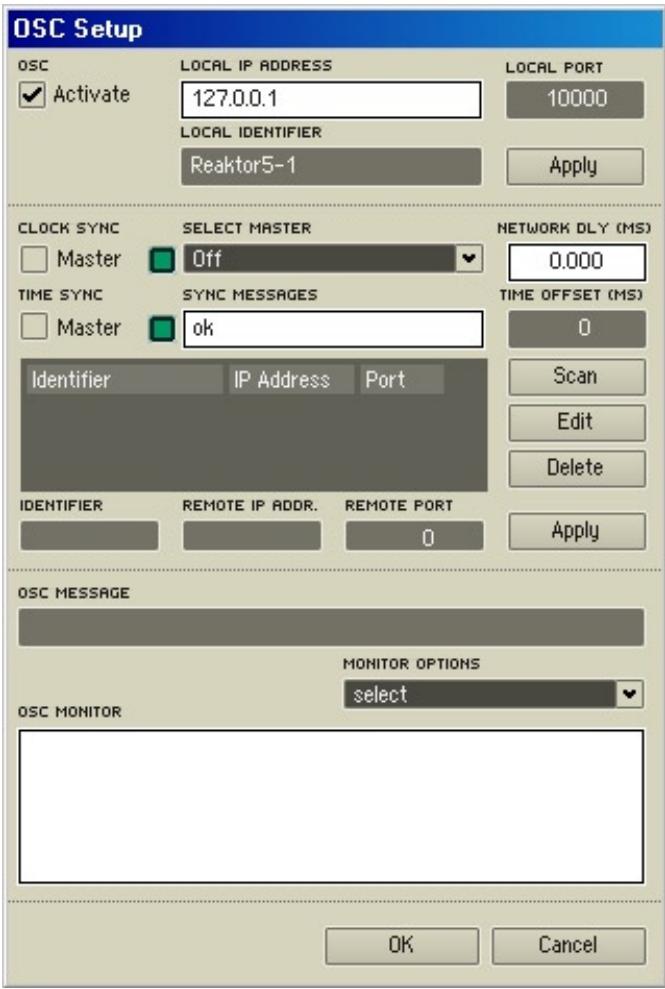 NATIVE INSTRUMENTS REAKTOR 5 - Configuration système pour OSC - 1