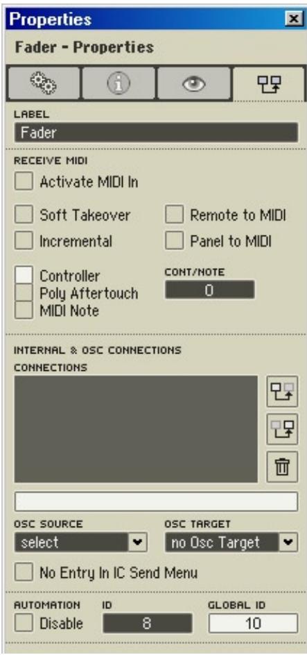 NATIVE INSTRUMENTS REAKTOR 5 - Propriétés de connexion des commandes de panneau - 1