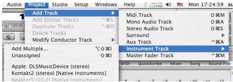 NATIVE INSTRUMENTS REAKTOR 5 - Utilisation du Plug-in REAKTOR 5 Audio Units dans Digital Performer 4.5 - 1
