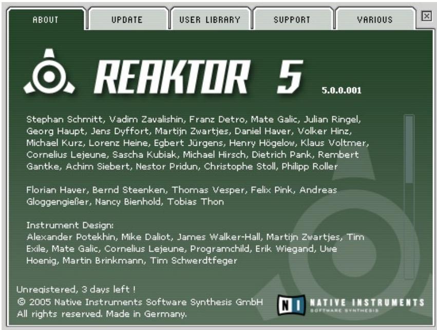 NATIVE INSTRUMENTS REAKTOR 5 - About (A propos de) - 1