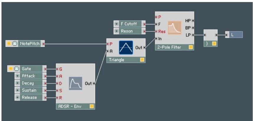 NATIVE INSTRUMENTS REAKTOR 5 - Ajout d'un filtrer résonant - 1