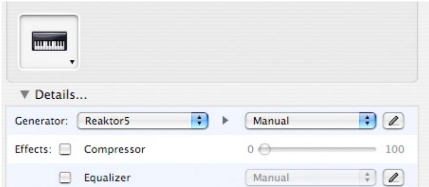 NATIVE INSTRUMENTS REAKTOR 5 - Utilisation de REAKTOR 5 dans Garage Band - 1