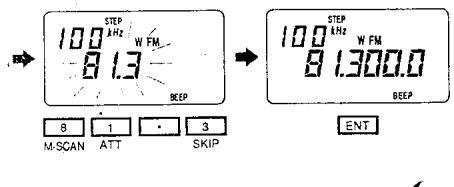 YUPITERU MVT-7100 - Comment entrer une fréquence - 8
