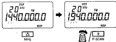 YUPITERU MVT-7100 - Déplacement au pas de 1 MHz - 2