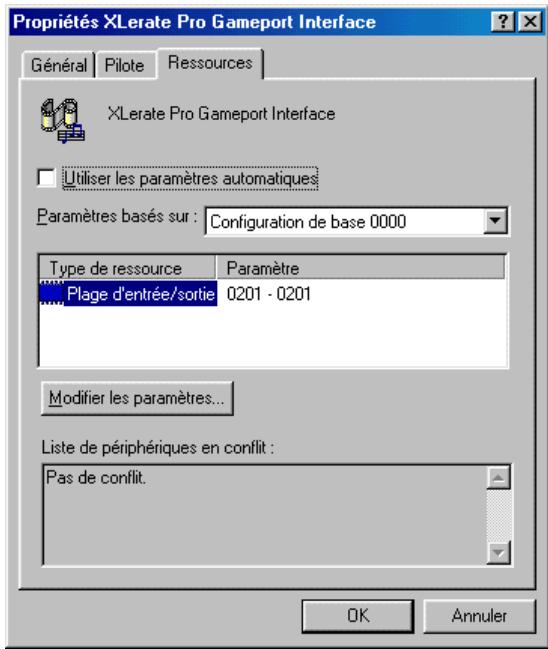 TERRATEC XLELERATE PRO - Configuration manuelle de l'adresse du PORT JEU. - 2