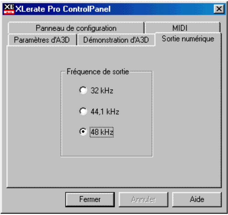 TERRATEC XLELERATE PRO - ONGLET SORTIE numérique. - 1