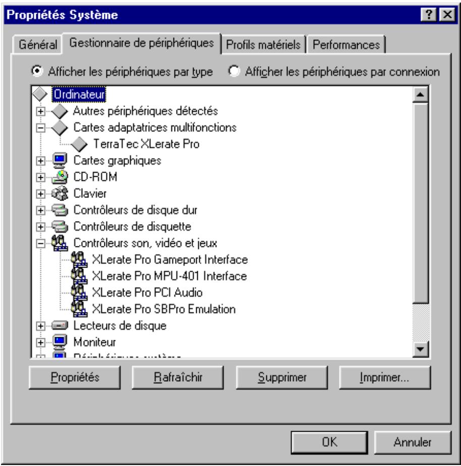 TERRATEC XLELERATE PRO - Désinstallation des pilotes sous windows 95/98. - 4