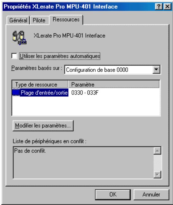 TERRATEC XLELERATE PRO - Configuration manuelle de l'adresse du PORT MIDI. - 2