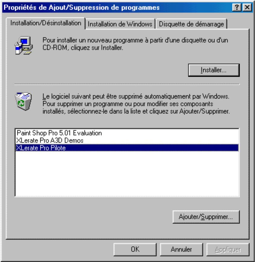 TERRATEC XLELERATE PRO - Désinstallation des pilotes sous windows 95/98. - 5