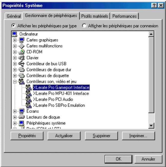 TERRATEC XLELERATE PRO - Configuration manuelle de l'adresse du PORT JEU. - 1
